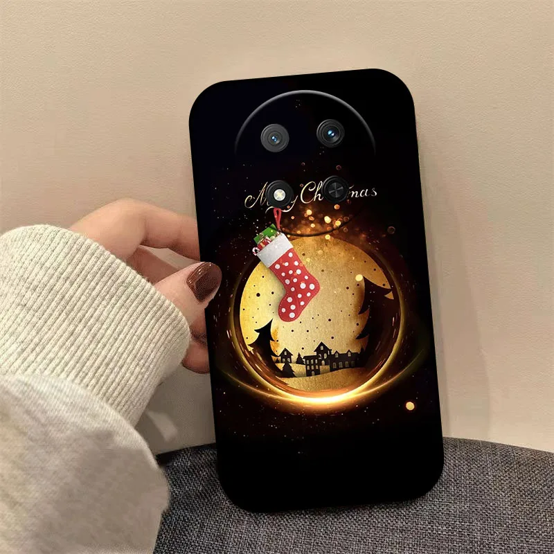 Christmas Style Shockproof Silicone Phone Case with Lens Protection