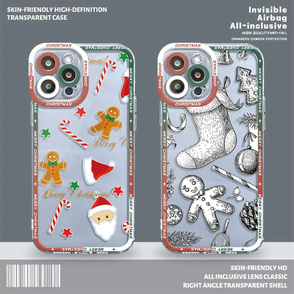 Cover Christmas Day Elements Custodia Grafica Per Samsung Galaxy S21 S10 S22 Plus S23 Ultra S20Fe Note 20 Ultra 10 Plus