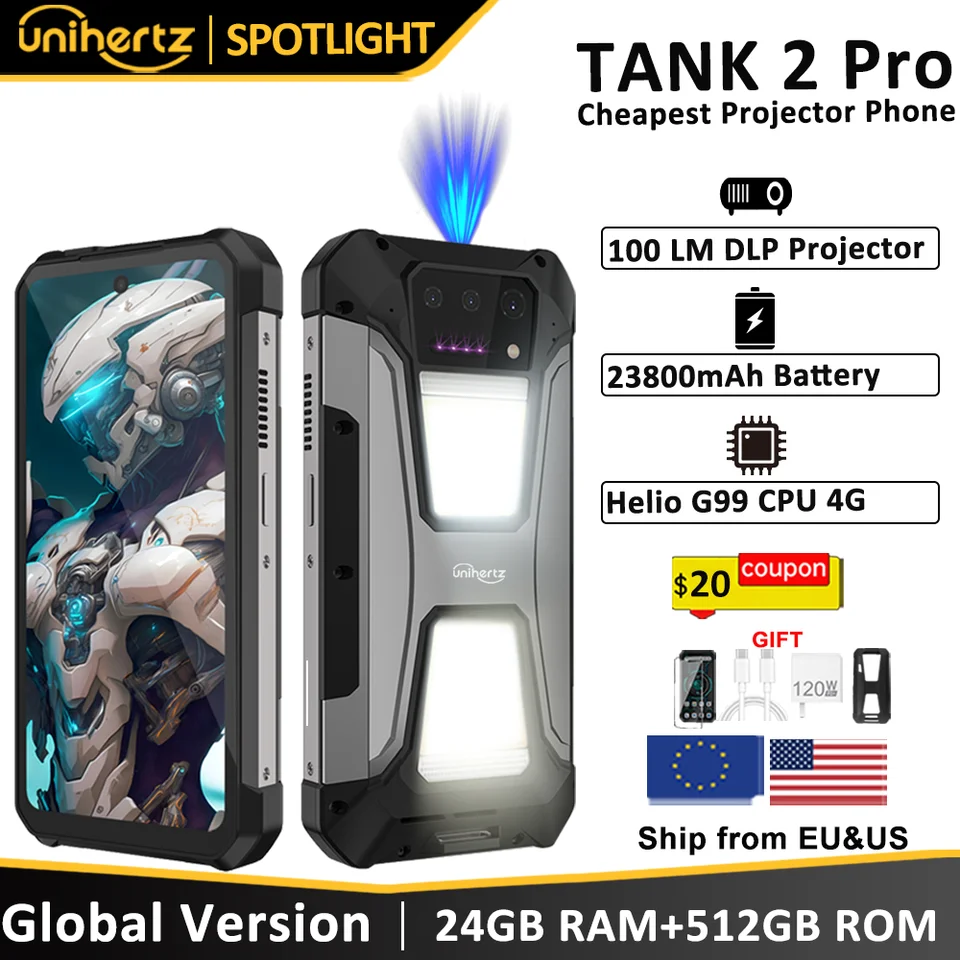 プロジェクター内蔵 タフネススマホ tank2 unihertz社製（8849) Unihertz Tank 2【スペック】価格や発売日 | スマホBANK
