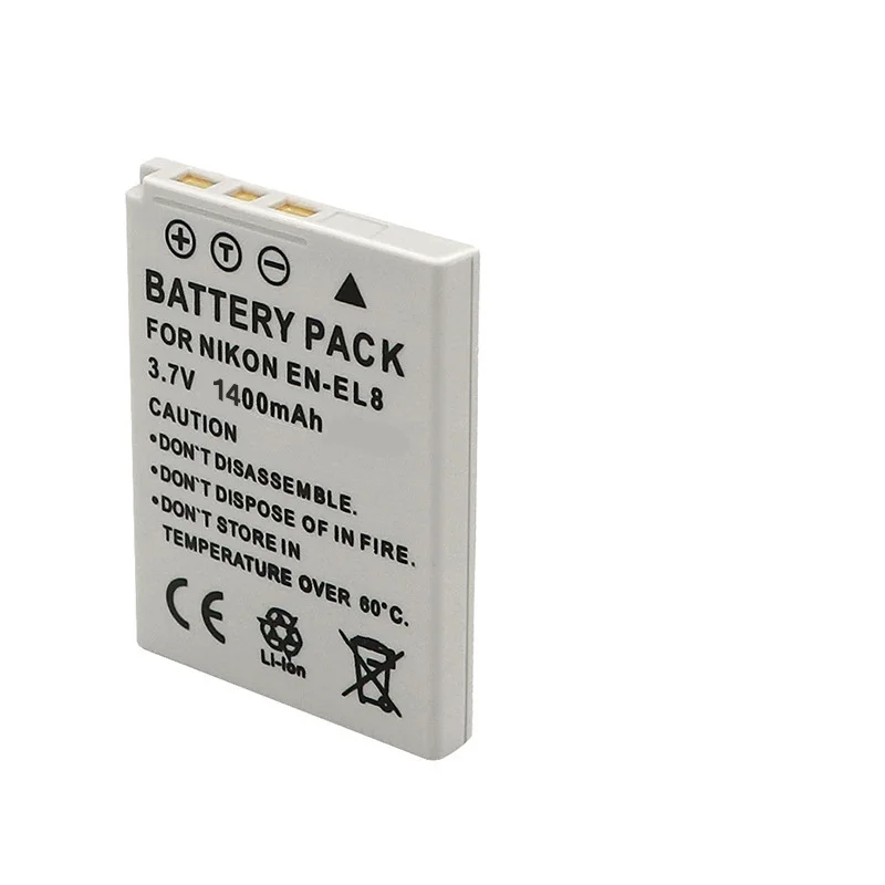 Bateria da Câmera El8 Enel8 1400mah En-el8 Apto para Nikon Coolpix p1 p2 l1 l2 s1 s2 s3 s4 s5 s6 s7 S7c s8 s9 S51 S50 S52 - Image 6