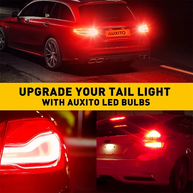 AUXITO 2X BAY15D 1157 P21/5W LED Brake Stop Light Bulbs Super Bright P21 5W 7507 LED Car Reversing Bulb Red White Tail Light DRL