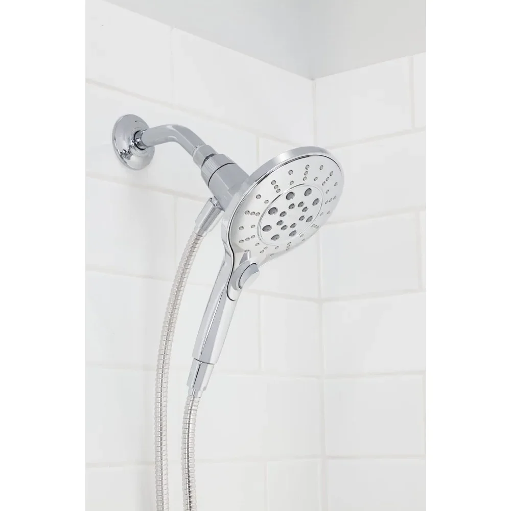 

Engage Chrome Magnetix Six-Function 5.5-Inch Handheld Showerhead with Magnetic Docking System Shower Bathroom Items Showers The
