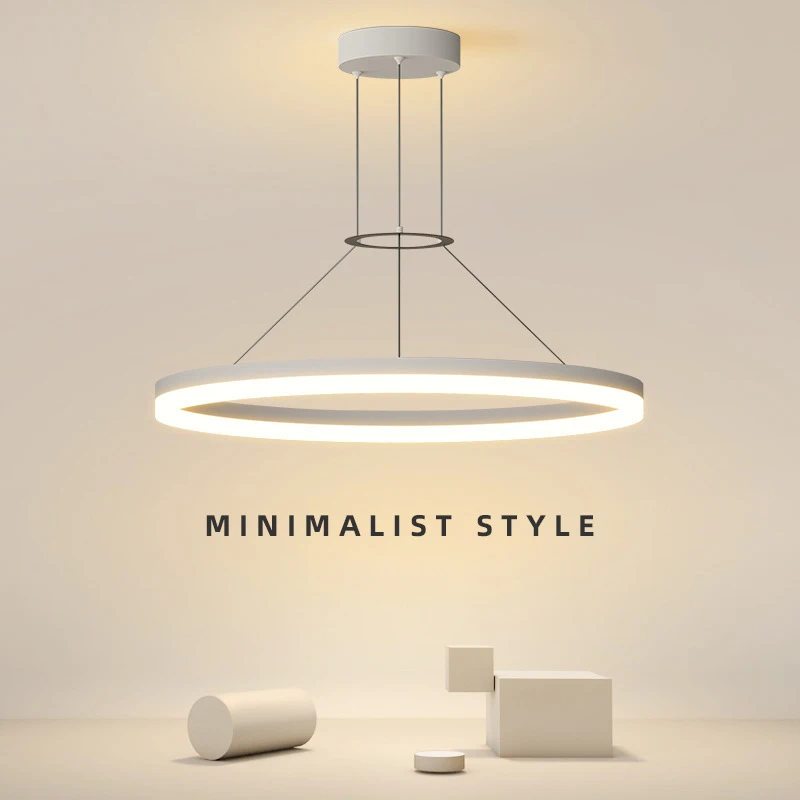 

Modern Acrylic Rings Led Pendant Lights Living Dining Room Chandelier Lighting Home Decor Bedroom Kitchen Hanging Lamp Luminaire