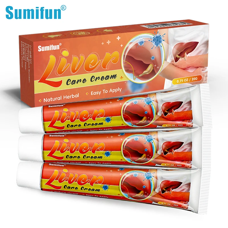 

3Pcs Sumifun Liver Cleanse Detox Cream Herbal Health Liver Care Protection Ointment Dry Eyes Fatigue Relief Chinese Medicine 20G