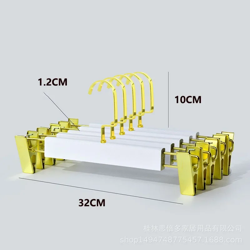 Description Picture 4 of itemAnti slip 10Pcs Wooden Coat Hangers for Pants Clothes Organizer Closet Suit Drying Rack, Gold Hook Light Luxury