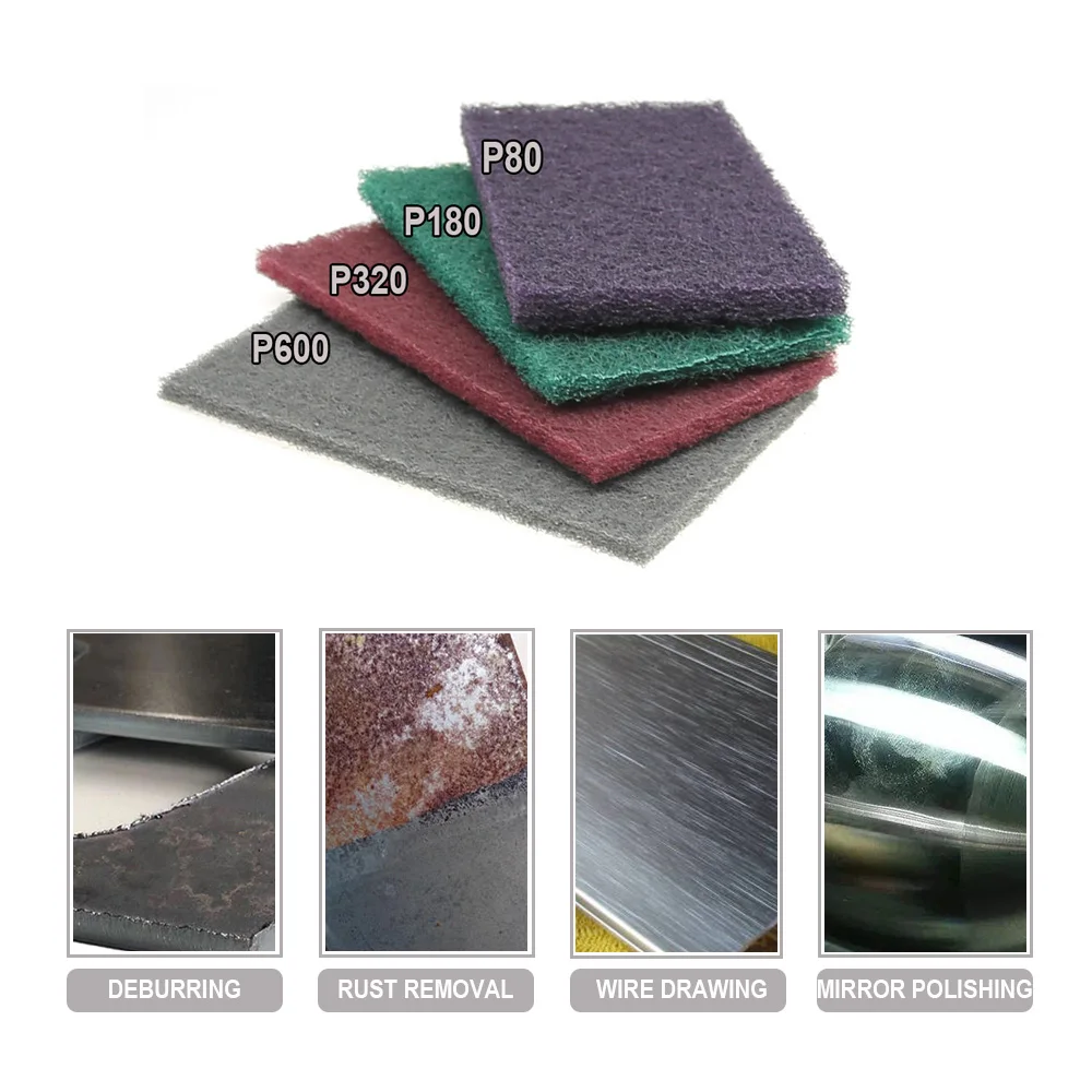 4 pcs Very Coarse to Fine Non-woven Cleaning Pads for Kitchen Hardware