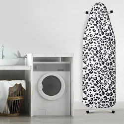 Heavy Duty Heat Reflective Ironing Board Cover with Elastic Edge (140x50cm) (Leopard print)