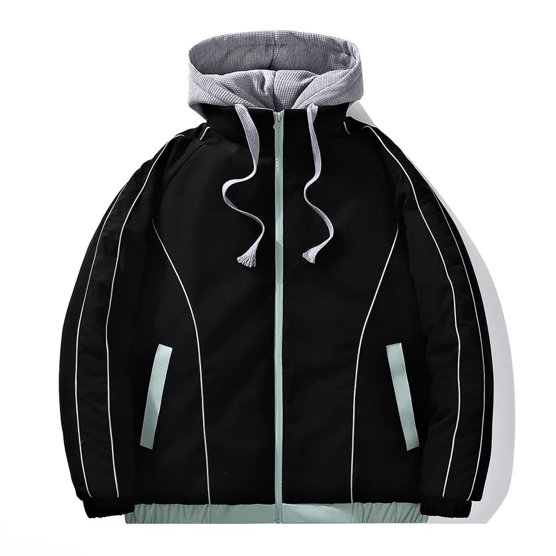 2022 Oversize 8XL Winter Warm  Men's Jacket Down Cotton Padded Coat Men Loose Casual Overcoat Men Fashion Hooded Short Parkas