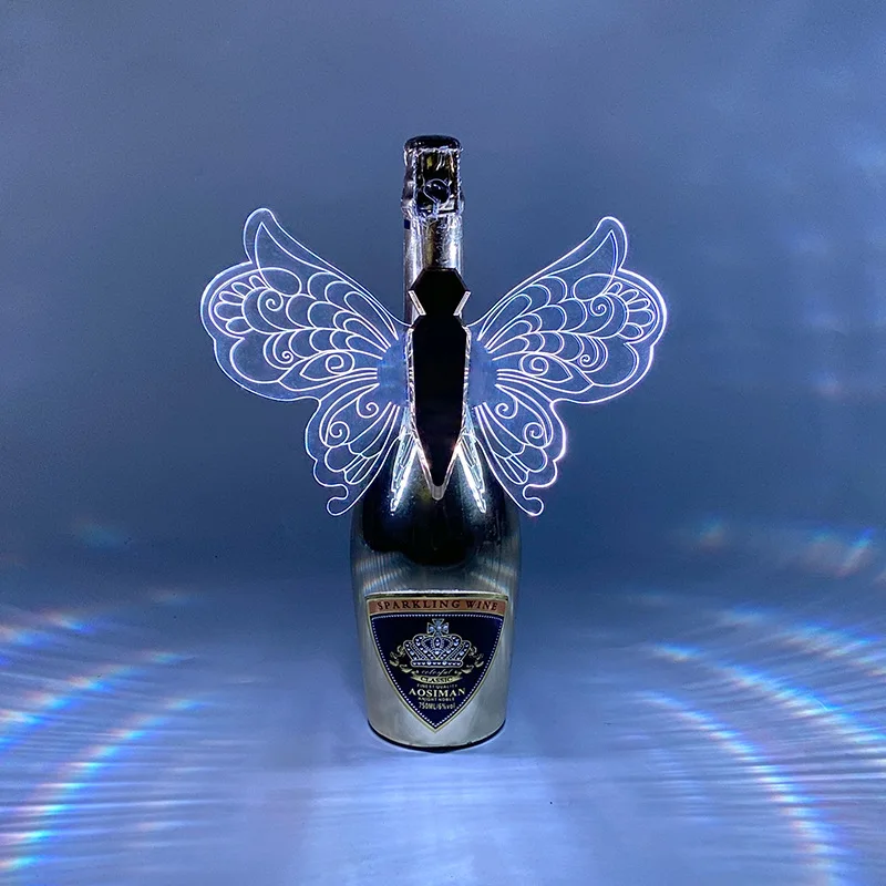 

Rechargeable LED Strobe Baton Glowing Wings Lamps Champagne Burst Light Flash Stick Wine Service Bottle Decoration