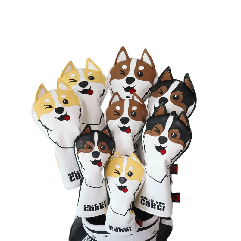 1pcs/set Golf Club Wood Covers Golf Head Cover Pu Leather Pattern