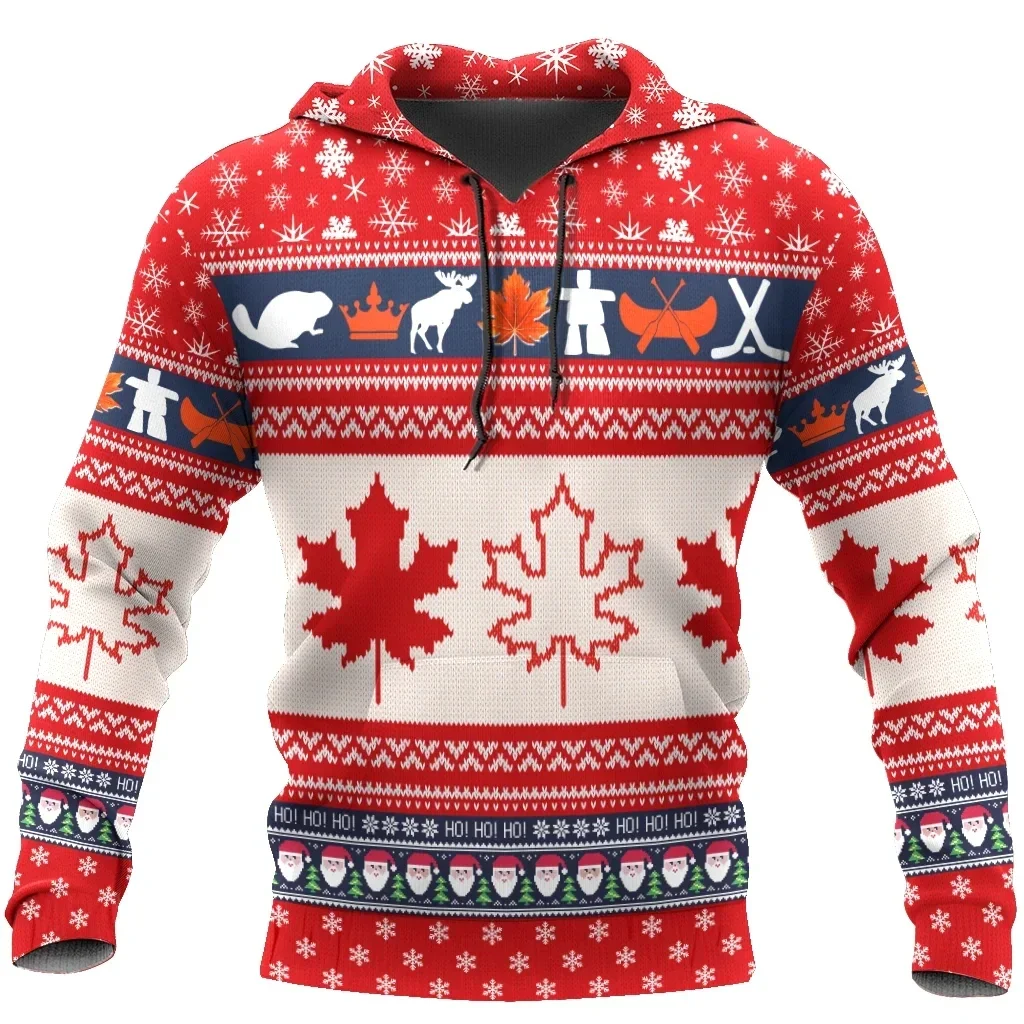 

Casual Clothes Oversized Men's Round Neck Clothing Autumn Men's Long Sleeve Hoodie Christmas Harajuku Print Top Unisex Sweater