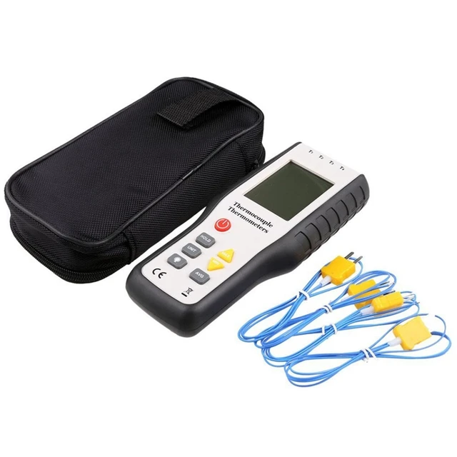 Termometro Digitale 4 Canali Con Sonde K-Type - Misura Da -200°C A 1372°C | Display LCD Con Retroilluminazione - Foto 6