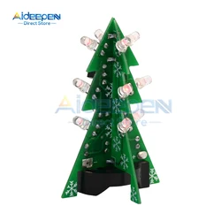 Festive DIY 3D Christmas Tree Soldering Kit - Battery Powered Handmade Decor - Without Battery
