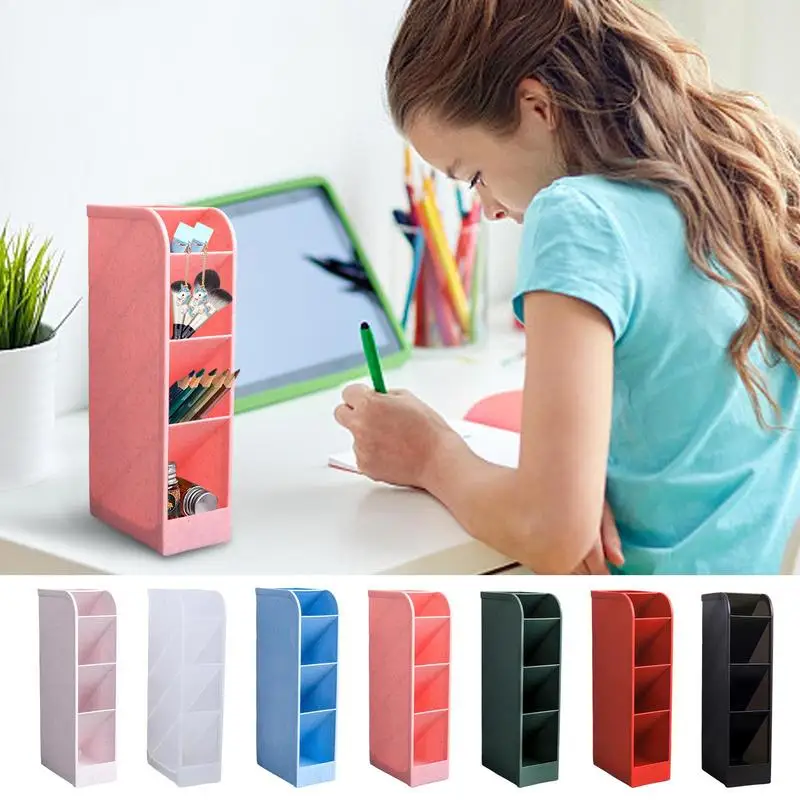 

Pen Storage Organizer 5 Grid Pen Holder Marker Desk Organizer Multifunctional Thickened Desktop Pen Holder Large Capacity For
