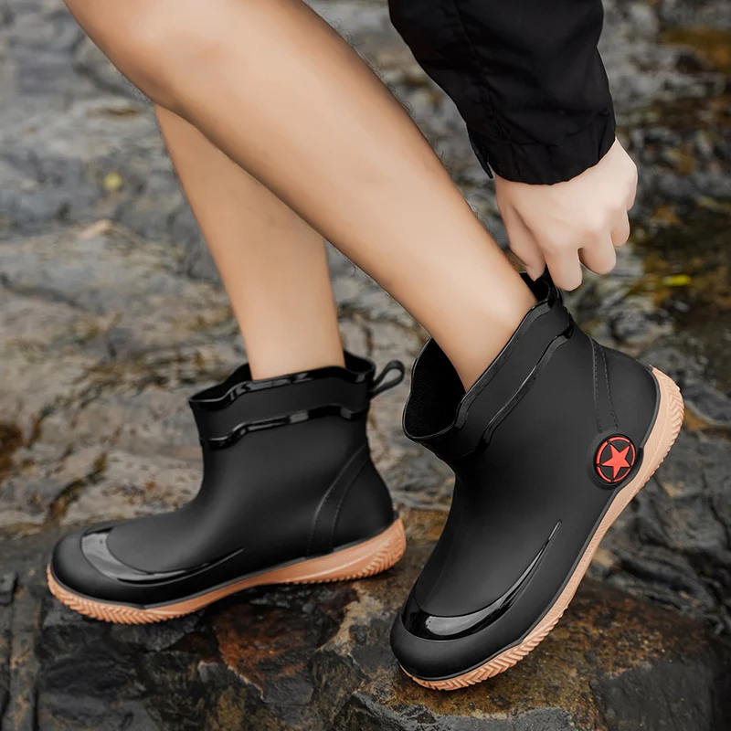 Bottes de pêche imperméables style britannique - Chaussures aquatiques élégantes pour pêcheurs