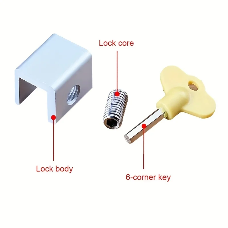 Sliding Sash Stopper Cabinet Locks Straps Doors Security Anti-theft Window Sliding Door Baby Kids Child Safety Lock
