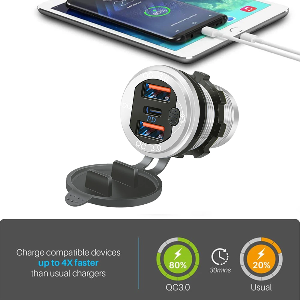  USB   , LED ġ ġ,  , ڵ  ,  CŸ Ʈ, PD3.0  QC3.0, 12V, 24V