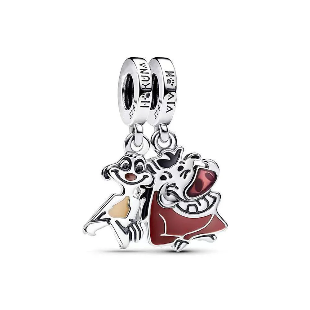 S925 Silver Miniso Disney The Lion King Simba Beads Charms Fit Original Pandora Bracelet Women DIY Pendant Jewellry Making - Image 5