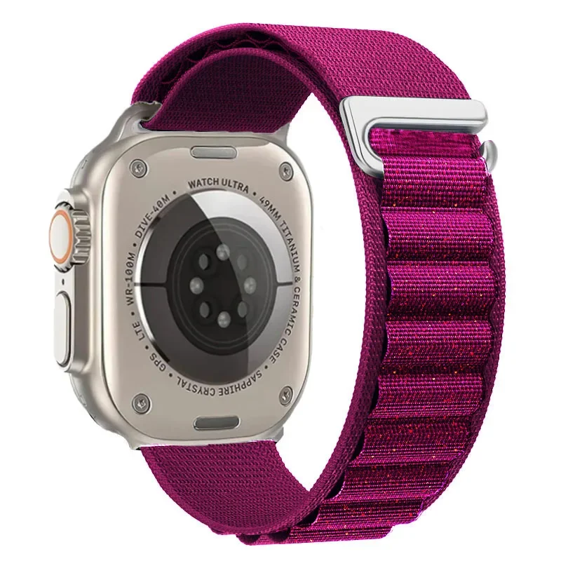 Premium Alpine Loop Nylon Sports Strap for Apple Watch - Versatile and Durable Bracelet Belt