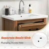 24" Bathroom Vanity with Sink,Bathroom Vanity with a Tip-Out Drawer and Two Pull- Out Drawers, Freestanding Single Sink , Wood 5