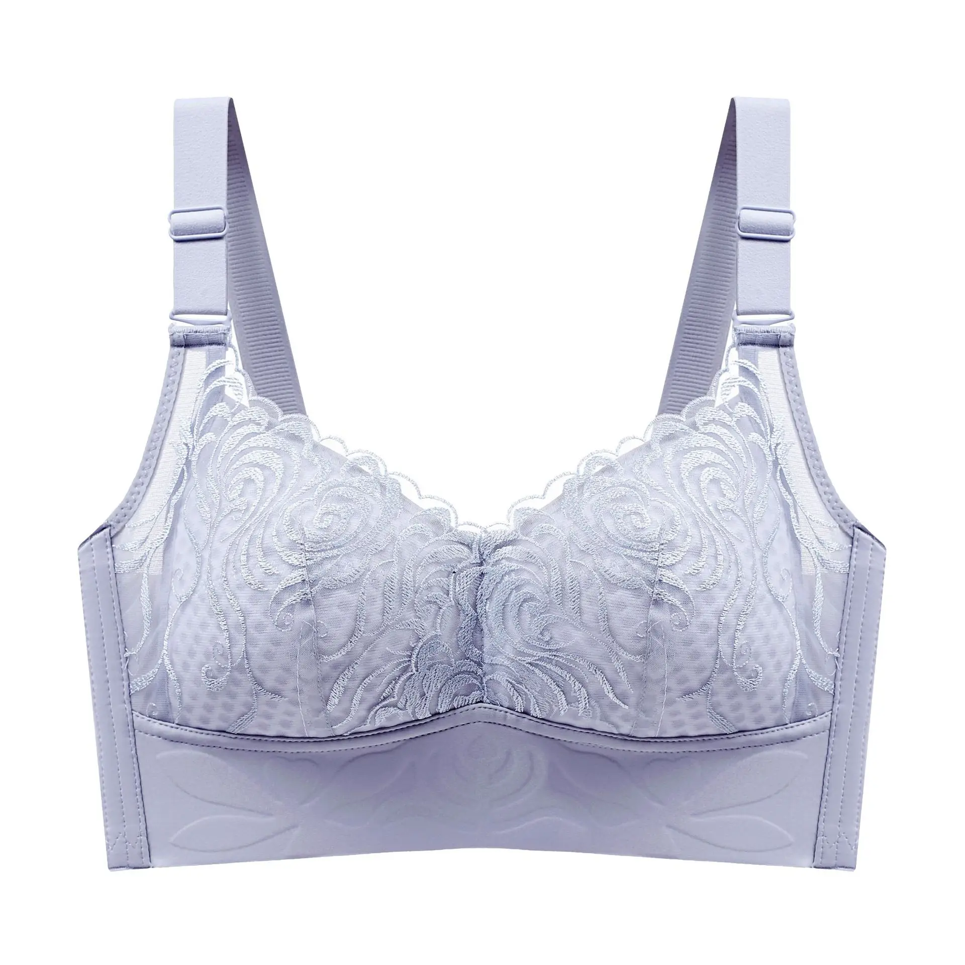 Women's Underwear Thin Big Breast Small Wireless Women's Push up Breathable Adjustable Breast Holding Anti-Sagging Bra