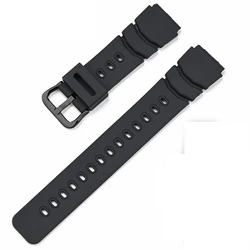 Durable Resin Strap with Stainless Steel Buckle - Waterproof Sports Replacement Band - 20mm (Black black)