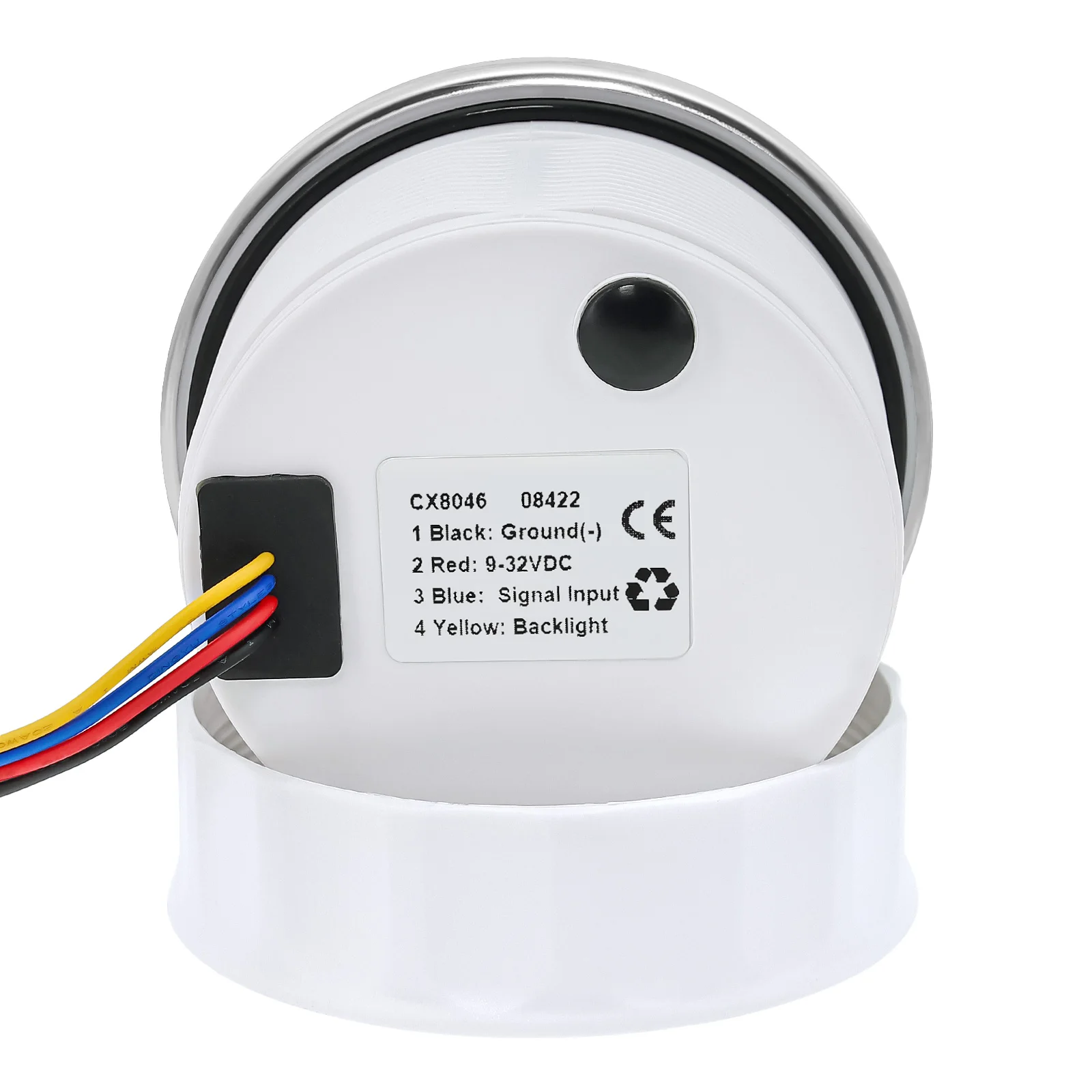 Dioche Indicador De ángulo De Timón Marino Indicador De ángulo De Timón De Barco Universal De 52 Mm Señal De 0-190 Ohmios Con Sensor De Medidor De Retroiluminación Impermeable De 9-32 V Para