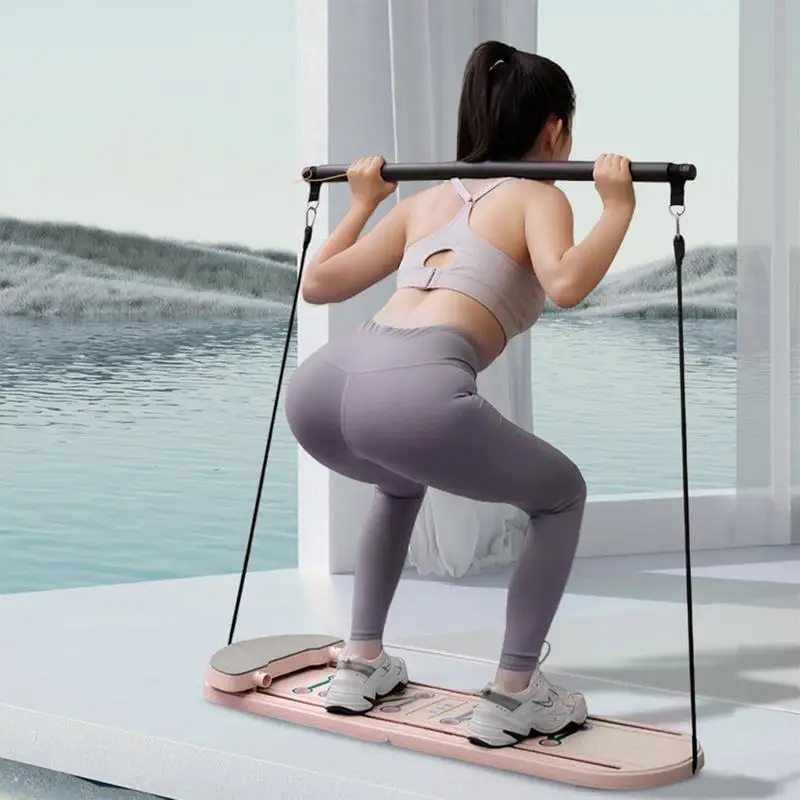 Reformer Pilates Pieghevole LI Fitness - Con Molle, Jumpboard, Tappetino, Per Casa E Palestra - Foto 2