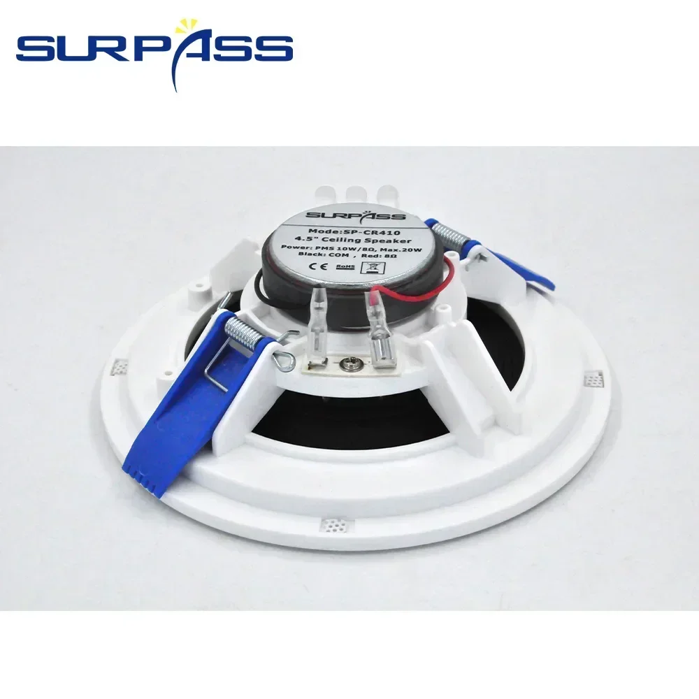 4.5inch 10W Frameless Flush Mount Ceiling Speaker Passive Stereo Home Audio System Full Range Music Loudspeaker Indoor wall ceiling speaker