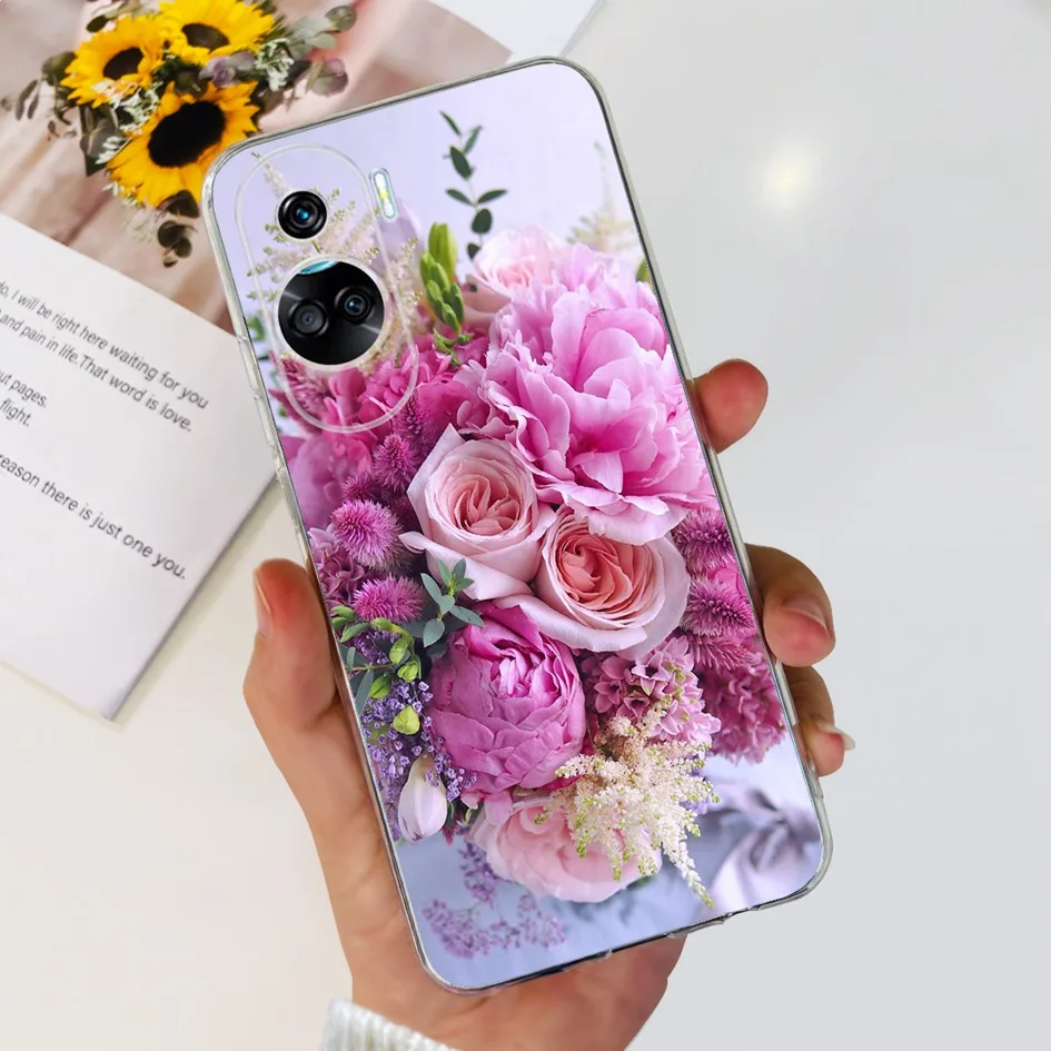 Stylish Pattern Soft Silicone Clear Back Cover