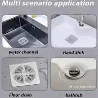 20pcs Disposable Hair Catchers for Shower Mesh Shower Drain Covers Floor Sink Strainer Filter Mesh Stickers Bathroom Accessories 4