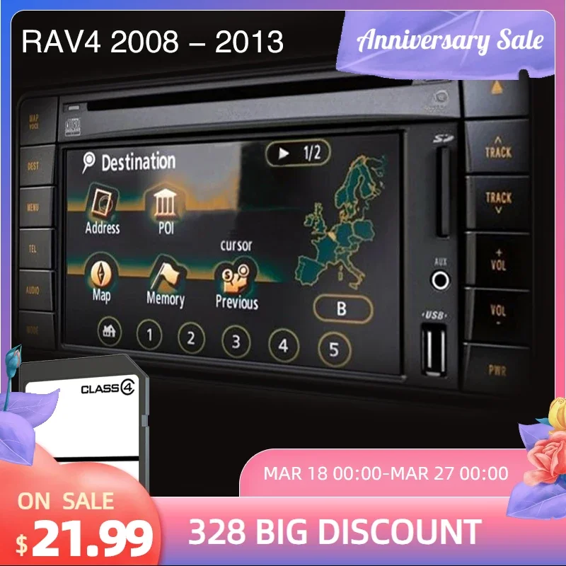 

Use For Car RAV4 Maps From 2008 to 2013 Sat Nav SD Card Europe Area