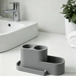 Premium Electric Toothbrush Holder with Easy - Clean Design (GRAY)