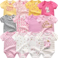 Baby Girl Jumpsuit 6Pcs/Lot Body Suit Spring Summer Toddler Boys Romper Cartoon Newborn Outfits Infant Clothes Set Cotton 1