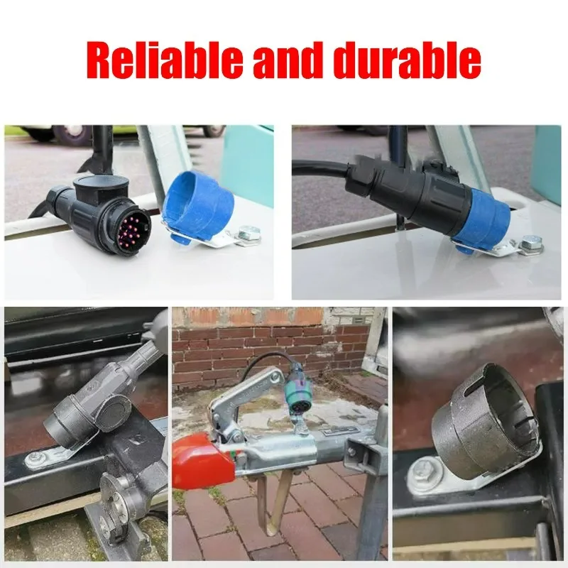 Round Parking Cover Trailer Plug Holder Trailer Connector 7 /13 Pin Plugs Accessories