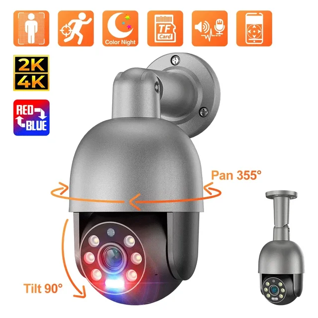 Techage 5MP 8MP PoE PTZ IP Camera Outdoor Waterproof 2 Way Audio Camera AI Human Detection Security Camera Xmeye for NVR System 1