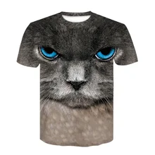 

Short-sleeved shirt men and women 3d printing pet cat cat T-shirt men and women summer top casual simple style T-shirt