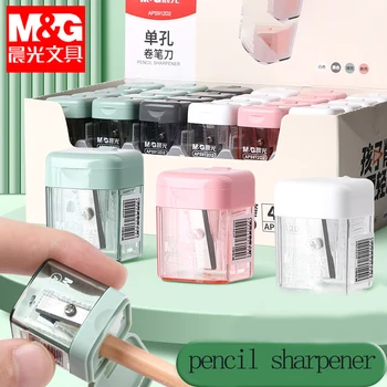 Temperamatite M&G, mini temperamatite colorato in plastica, per studenti e uso in ufficio, temperamatite manuale