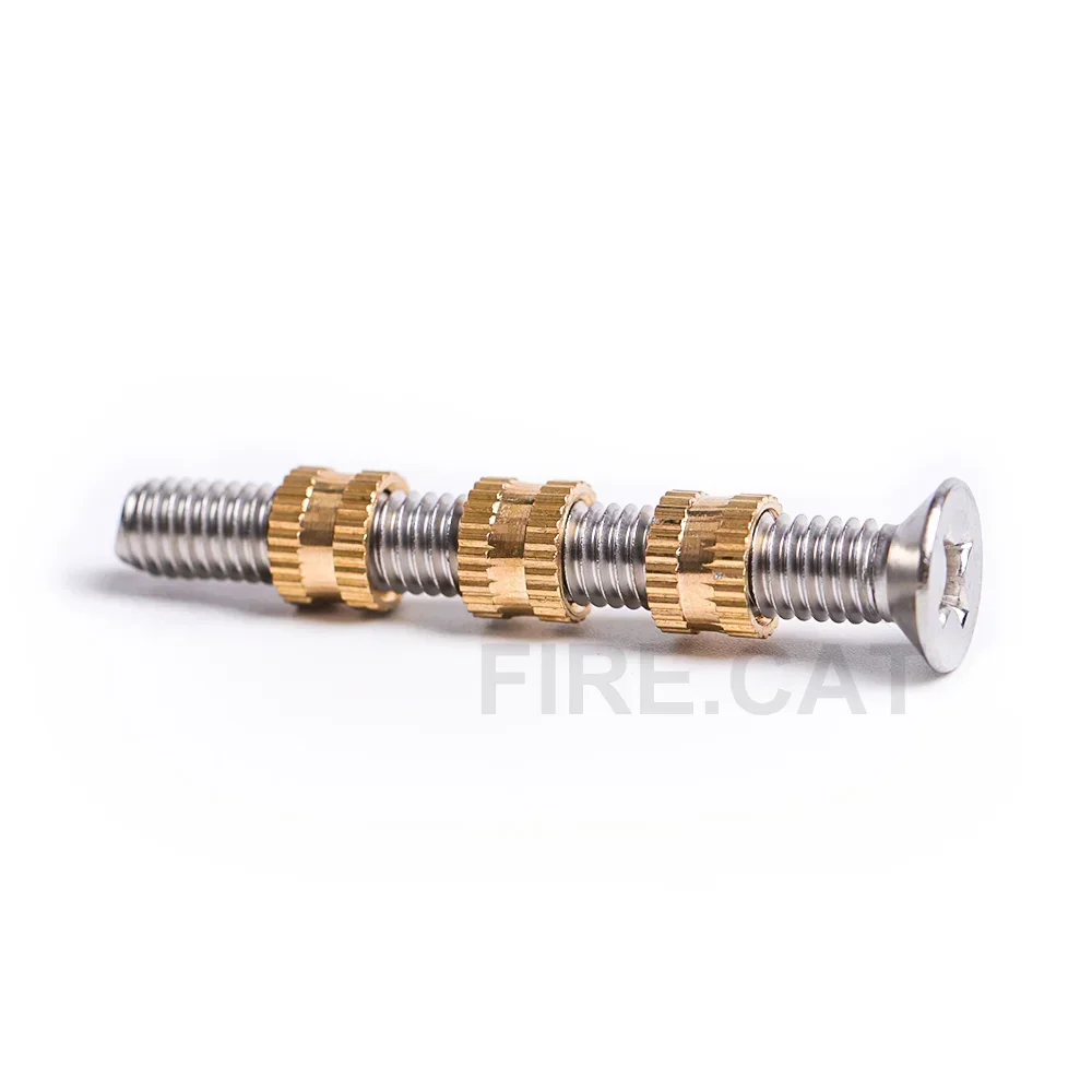 Brass Insert Nut Assortment Kit M2 M2.5 M3 M4 M5 M6 Female Thread Knurled Embedment Injection Nuts for 3D Printing up to 1300P