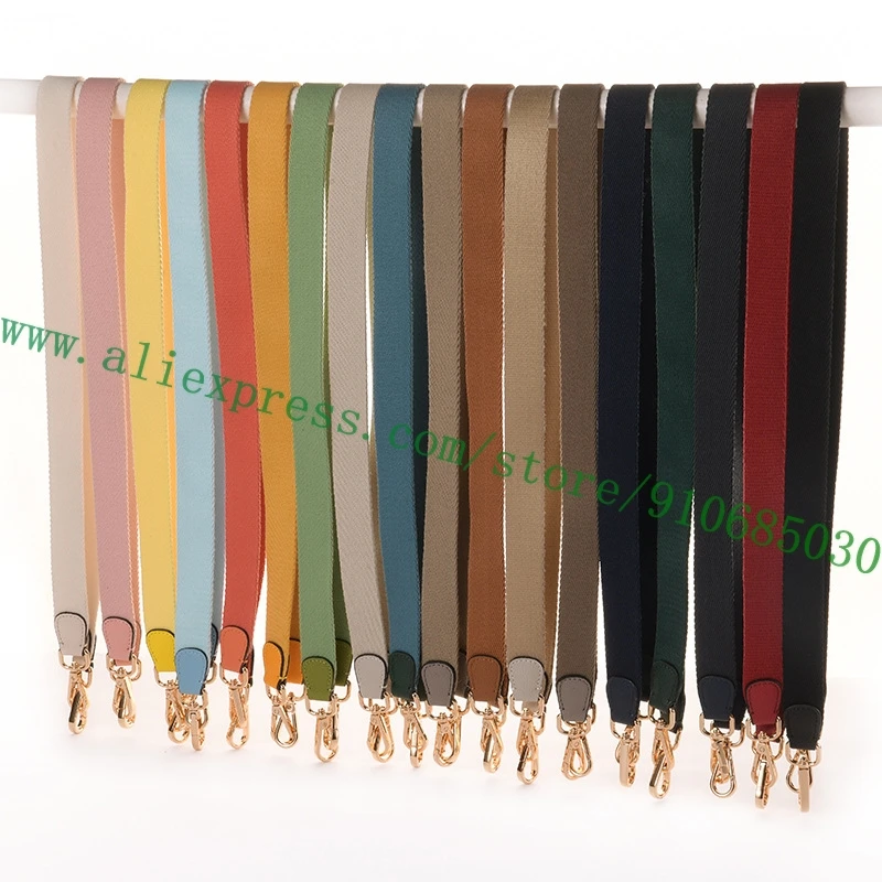 95*2.5cm Solid Color Fabric Bag Strap For Designer Lady Handbag Women Pochette Purse Shoulder Carry Belt Parts Non-adjustable