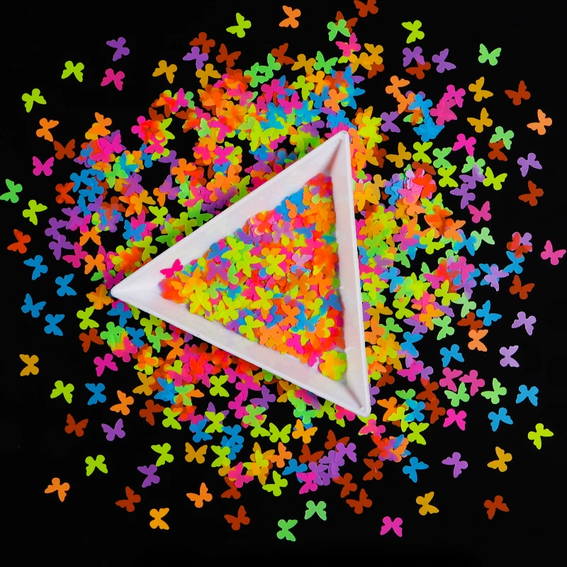 Fluorescence Epoxy Filling Butterfly Epoxy Resin Filler Pigment Letter Stars Flower Resin Sequins DIY Jewelry Making Accessories