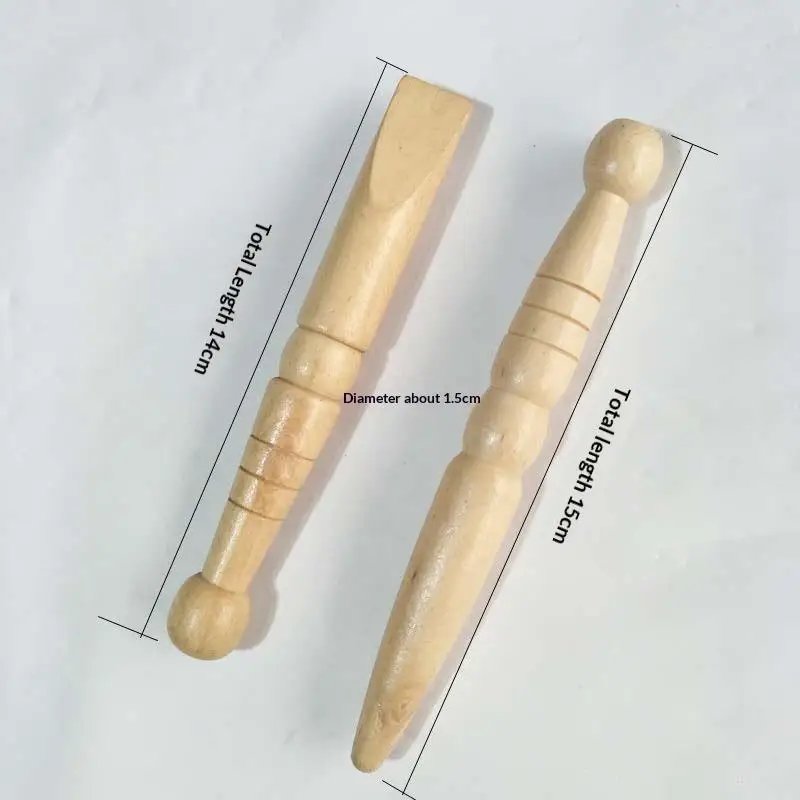 3-teiliges Set Natürlicher Holz-Fußmassagestab zur Linderung von Muskelkater Entspannungswerkzeug Fußreflexzonen-Massagegerät – Detail 12