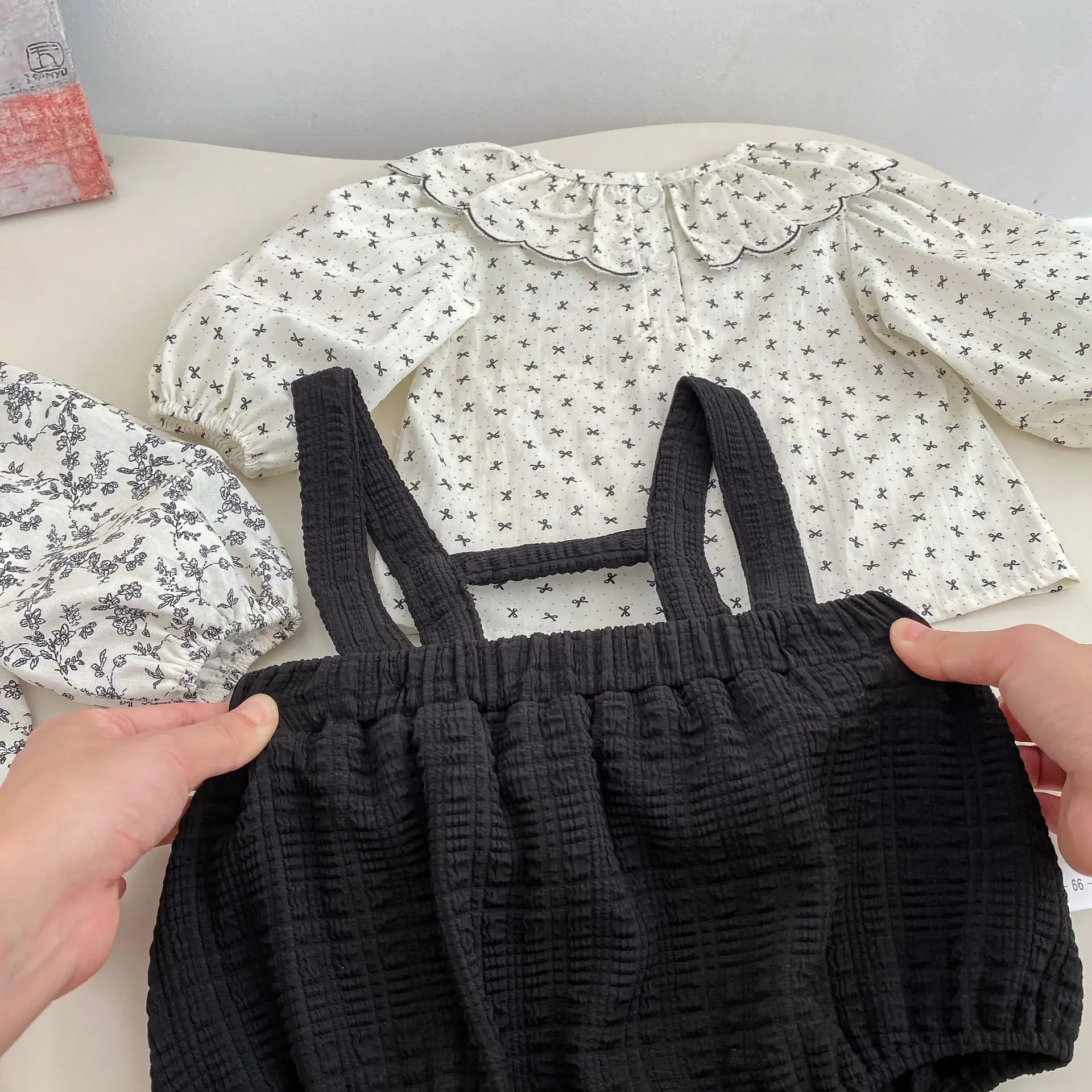 Baby Girls Spring Bodysuit and Shorts Set