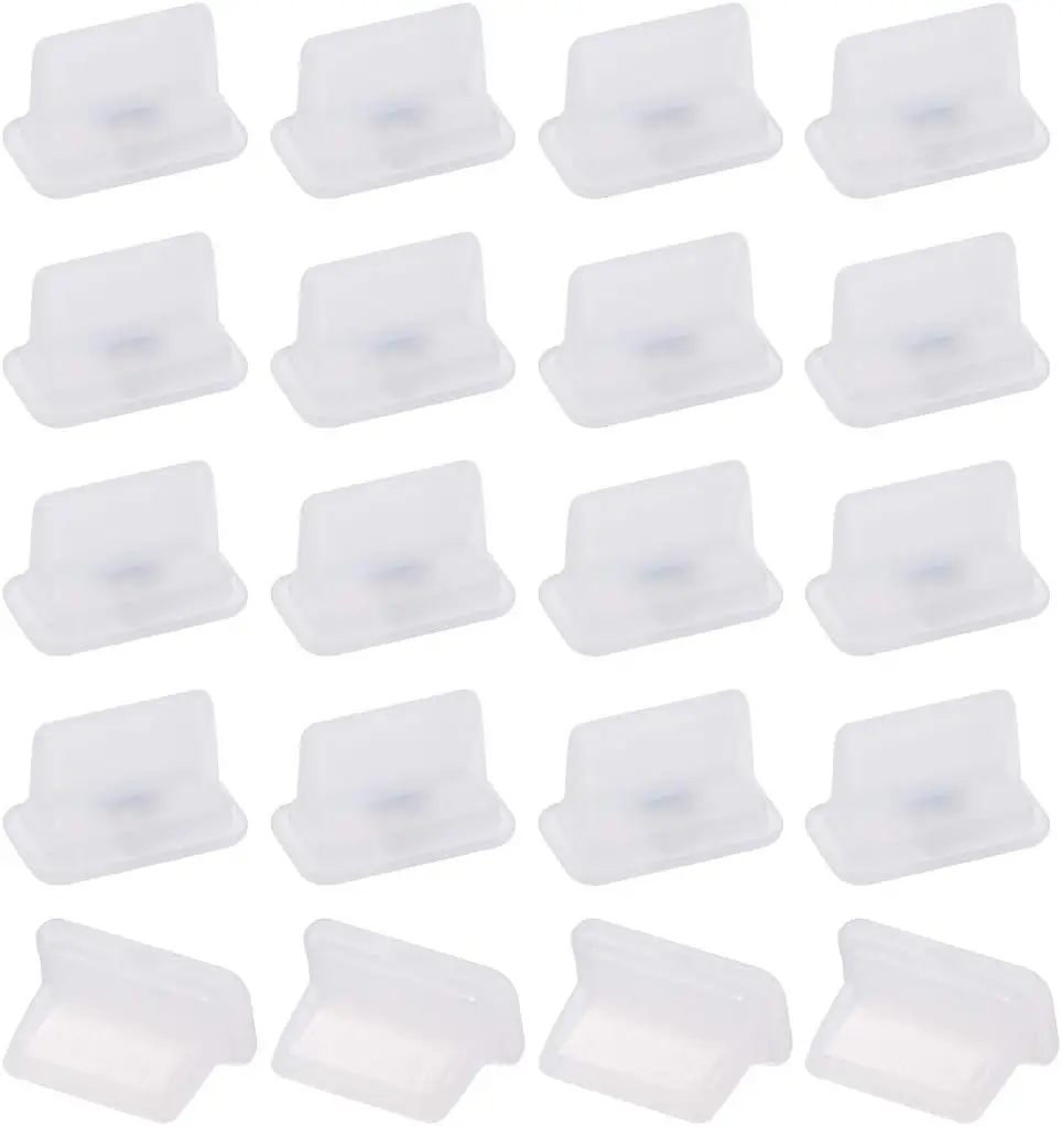 

20pcs USB A3 Silicone Cap Port Cover Anti Dust Protector 12.3mmx3.5mm Clear