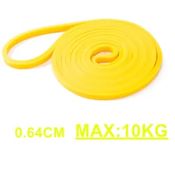 Enhanced Strength Latex Resistance Band for Exercise and Fitness Training (Yellow)