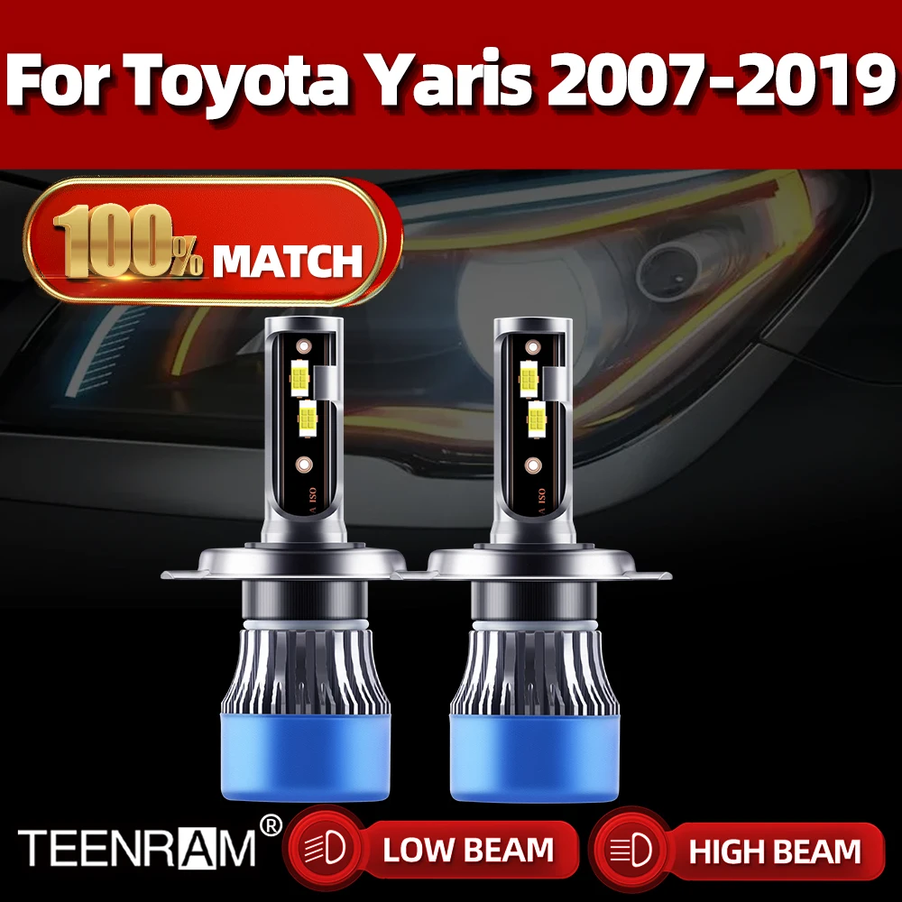 

H4 Canbus Car Haedlight High Low Beam LED Headlamps Bulb 120W 20000LM For Toyota Yaris 2007-2013 2014 2015 2016 2017 2018 2019