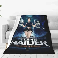 Tomb Raider Angel Of Darkness Fleece Blankets Lara Adventer Game Awesome Throw Blankets for Home 150*125cm Bedspreads 1
