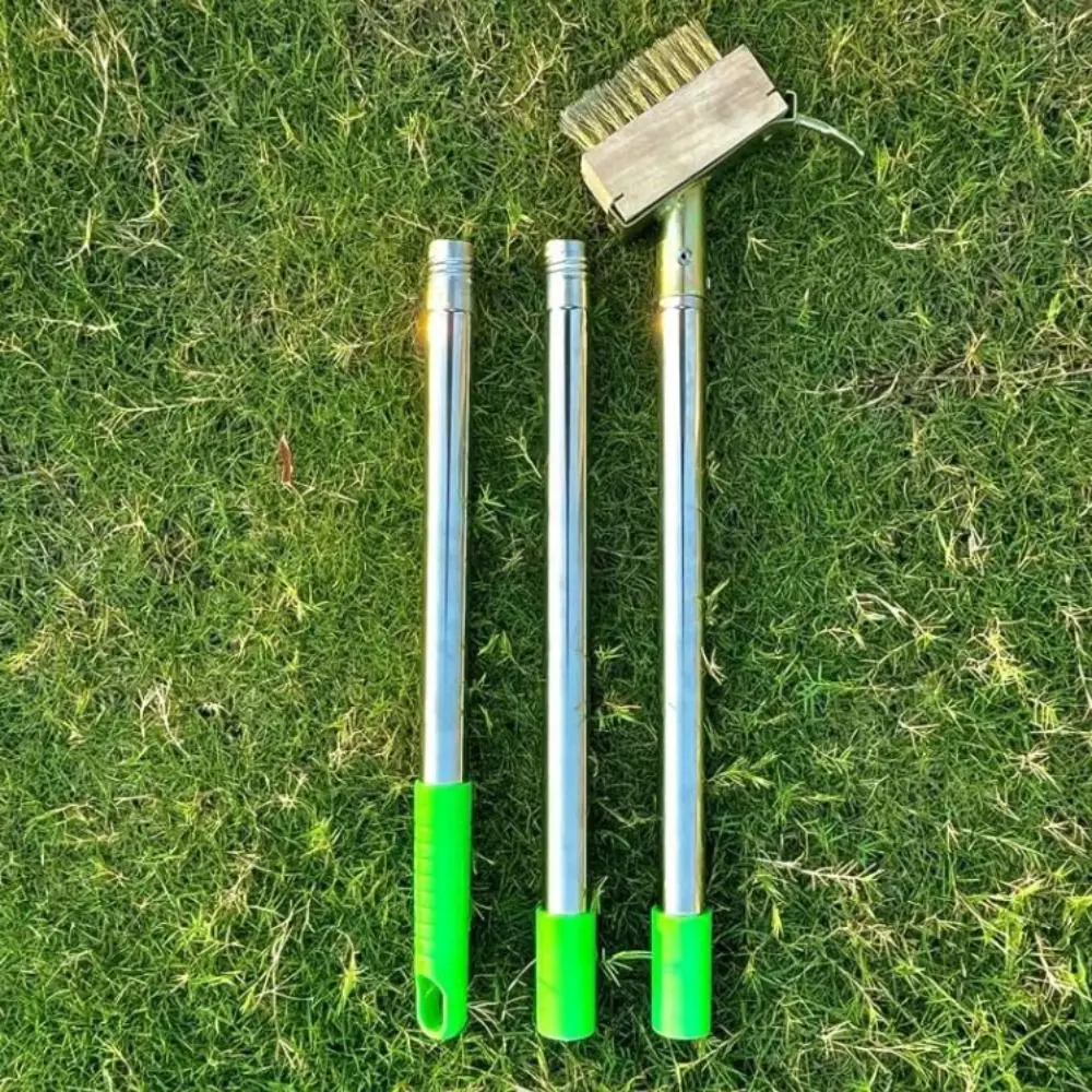 Long Steel Handle Manual Crack Weeder Pulling Hook Stainless Steel Weed Removal Brush Detachable Steel Wire Broom Head