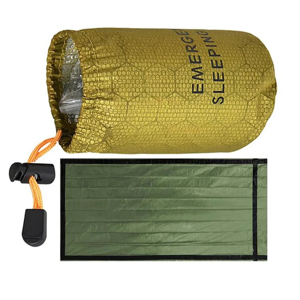 

Reusable Emergency Sleeping Bag Thermal Waterproof Survival Camping Travel Camp Sleeping Gears