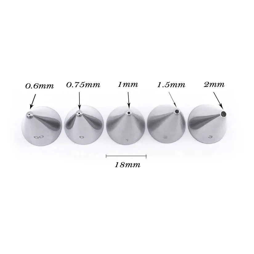 5 teile/satz Runde Tipps Edelstahl Icing Friedliche Düsen Set Fondant Kuchen Creme Dekorieren Gebäck Werkzeuge Backformen – Detail 6